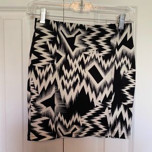 Topshop tribal geometric mini skirt